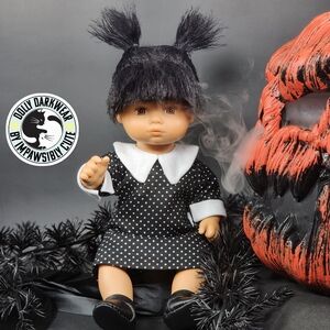 🎨 Wednesday Addams Outfit for American Girl Little Bitty Baby 8" Doll